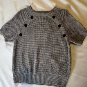 89th & Madison Charcoal Textured Sweater